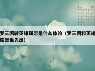 梦三国转英雄联盟是什么体验（梦三国和英雄联盟谁先出）