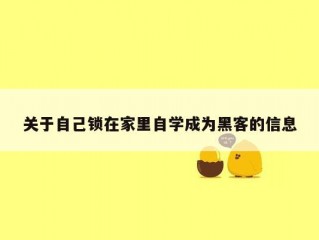 关于自己锁在家里自学成为黑客的信息