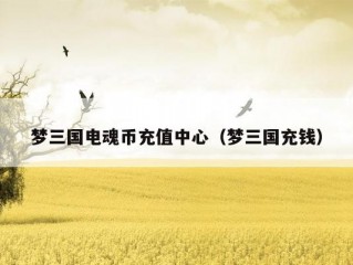 梦三国电魂币充值中心（梦三国充钱）