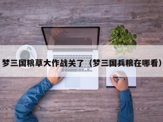 梦三国粮草大作战关了（梦三国兵粮在哪看）