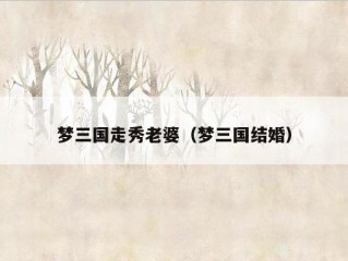 梦三国走秀老婆（梦三国结婚）