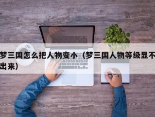 梦三国怎么把人物变小（梦三国人物等级显不出来）