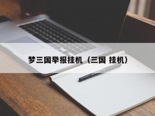 梦三国举报挂机（三国 挂机）