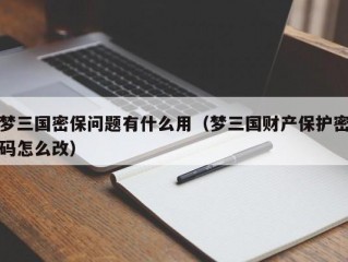 梦三国密保问题有什么用（梦三国财产保护密码怎么改）