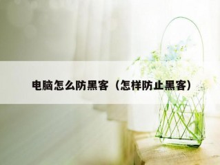 电脑怎么防黑客（怎样防止黑客）