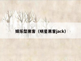 娱乐型黑客（明星黑客jack）