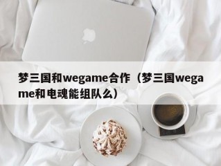 梦三国和wegame合作（梦三国wegame和电魂能组队么）