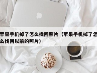 苹果手机掉了怎么找回照片（苹果手机掉了怎么找回以前的照片）