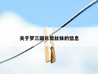 关于梦三国长筒丝袜的信息