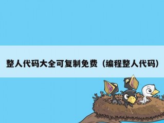 整人代码大全可复制免费（编程整人代码）