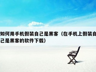 如何用手机假装自己是黑客（在手机上假装自己是黑客的软件下载）