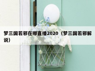 梦三国若邪在哪直播2020（梦三国若邪解说）