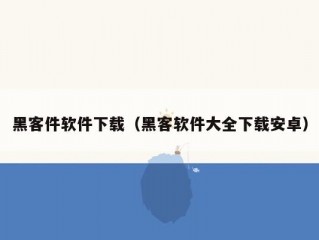 黑客件软件下载（黑客软件大全下载安卓）