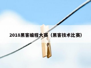 2018黑客编程大赛（黑客技术比赛）