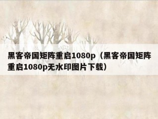 黑客帝国矩阵重启1080p（黑客帝国矩阵重启1080p无水印图片下载）