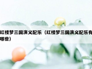 红楼梦三国演义配乐（红楼梦三国演义配乐有哪些）