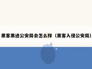 黑客黑进公安局会怎么样（黑客入侵公安局）