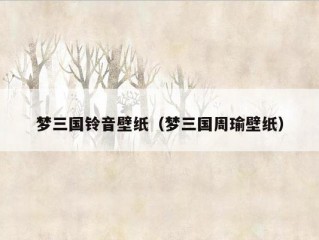 梦三国铃音壁纸（梦三国周瑜壁纸）