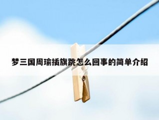 梦三国周瑜插旗跳怎么回事的简单介绍