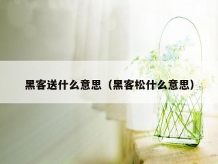 黑客送什么意思（黑客松什么意思）