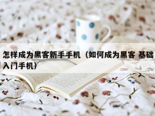 怎样成为黑客新手手机（如何成为黑客 基础入门手机）