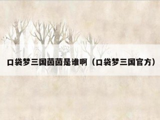 口袋梦三国茵茵是谁啊（口袋梦三国官方）