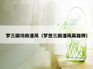 梦三国功勋潘凤（梦想三国潘凤英雄牌）