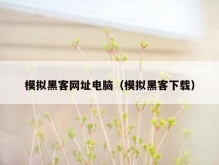 模拟黑客网址电脑（模拟黑客下载）