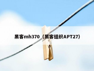 黑客mh370（黑客组织APT27）