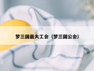 梦三国最大工会（梦三国公会）