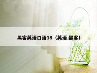 黑客英语口语18（英语 黑客）