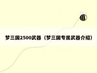 梦三国2500武器（梦三国专属武器介绍）