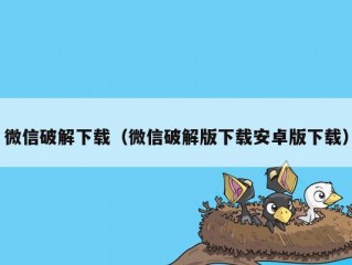 微信破解下载（微信破解版下载安卓版下载）