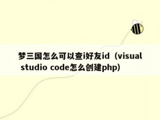 梦三国怎么可以查i好友id（visual studio code怎么创建php）