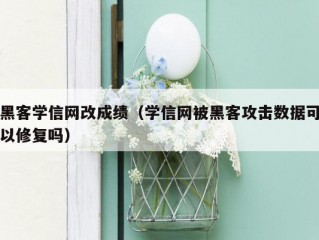 黑客学信网改成绩（学信网被黑客攻击数据可以修复吗）