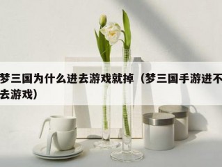 梦三国为什么进去游戏就掉（梦三国手游进不去游戏）