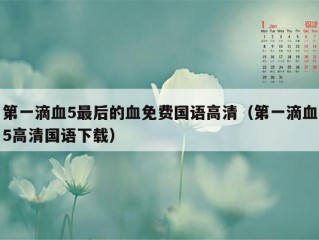 第一滴血5最后的血免费国语高清（第一滴血5高清国语下载）